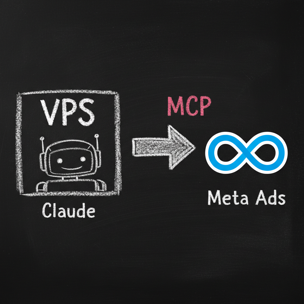VPS · Claude → MCP → Meta Ads